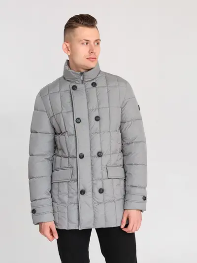 Стеганая куртка с воротником-стойкой